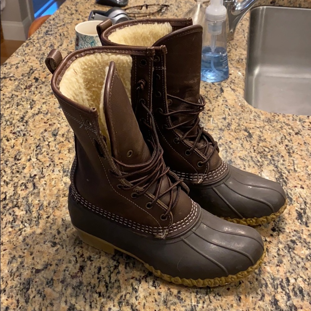 Shearling lined L.L. Bean boots!
